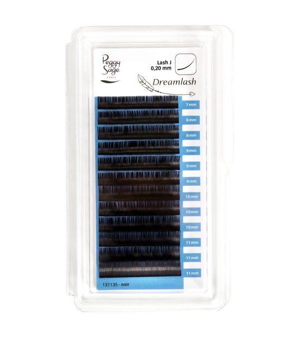 Pestañas de seda profesionales 7, 8, 9, 10, 11mm / J / 0.20