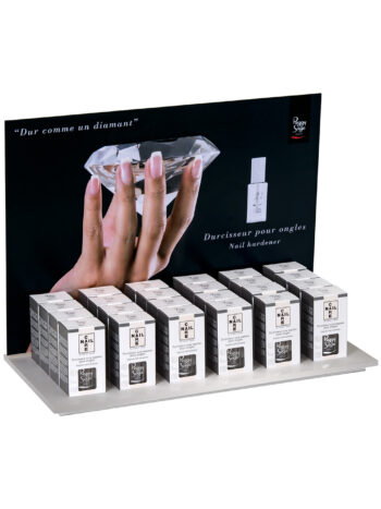 Expositor cuidados de uñas – 24 endurecedores cura exprés transparentes