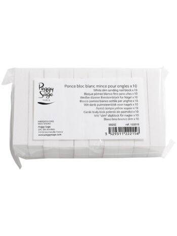 Lote 10 bloques pomez blancos finos para uñas