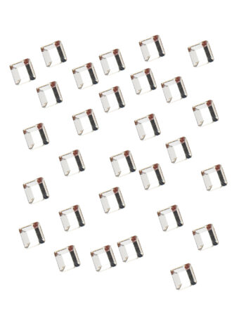 28 strass para uñas cuadradas plata 2 mm
