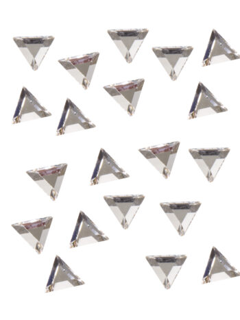 20 strass para uñas triangulares plata 3 mm