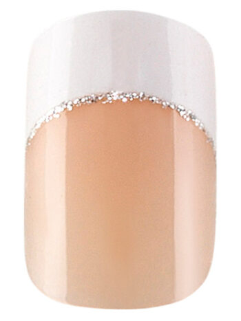 Set 24 uñas artificiales Idyllic nails - silver French