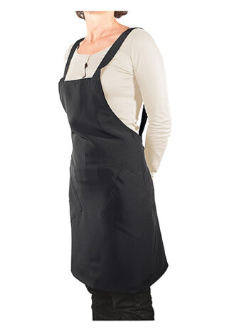 Delantal esteticista negro talla única