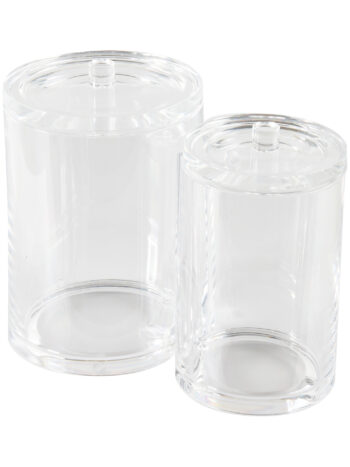 Dúo 2 botes de plástico acrílico
