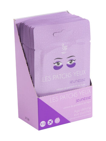 Expositor 15 parches de ojos juventud