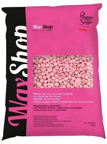 Perlas de cera depilatoria caliente - desechable, sin banda - rose