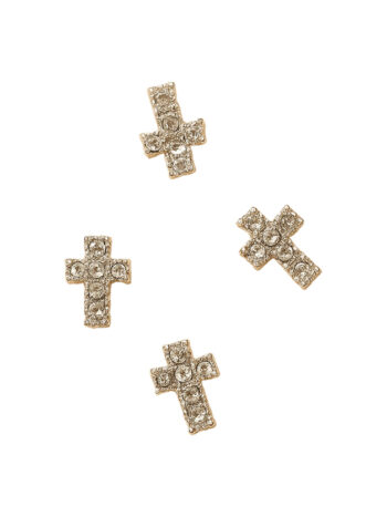 Cruces brillantes de strass - argent